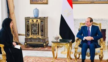 الرئيس السيسي يتسلم رسالة خطية من “بن زايد” للمشاركة فى COP28 بدبى